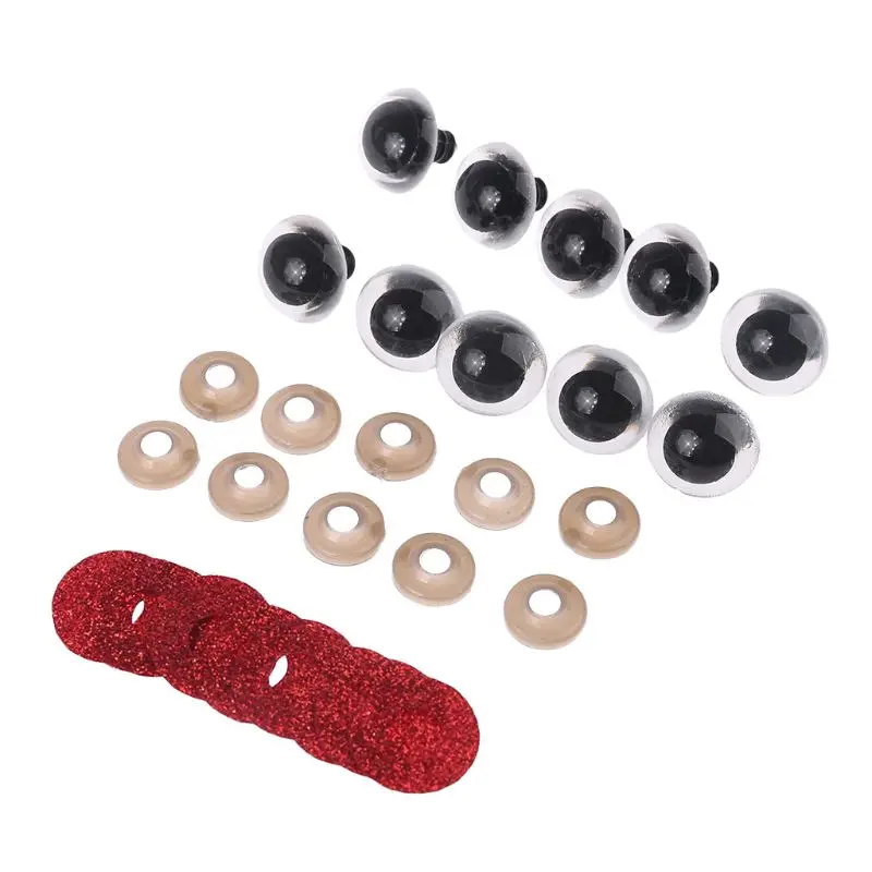 10 шт./компл. 18 мм Крошечные Круглые Безопасность глаза Пластик блеск игрушка с