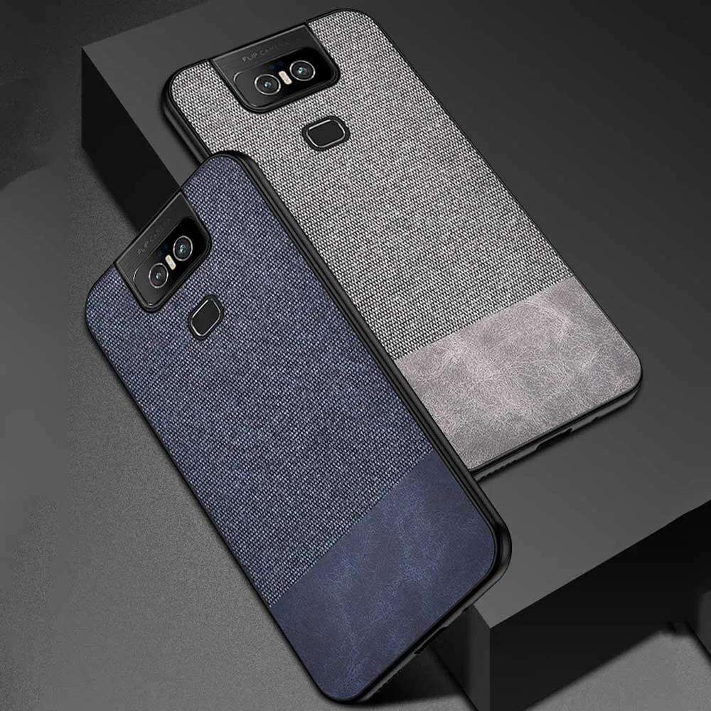 Чехол для Asus Zenfone 6 ZS630KL Мягкий бампер роскошный тканевый чехол задняя крышка из