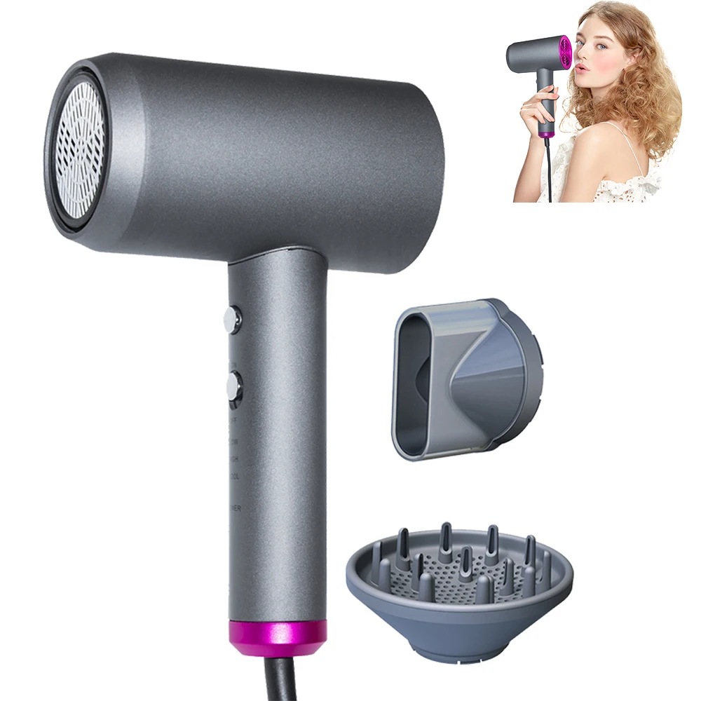 

Hair Blow Dryer Professional Hairdryers Strong Wind Hot & Cold Air High Power Negative Ion Electric Hair Dry Blower Salon Tools