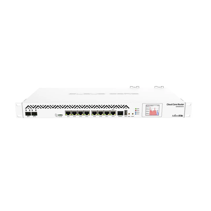 

Mikrotik CCR1036-8G-2S+EM Router 1U rackmount, 8xGigabit Ethernet, 2xSFP+ cages, LCD, 36 cores x 1.2GHz CPU, 8GB RAM RouterOS L6