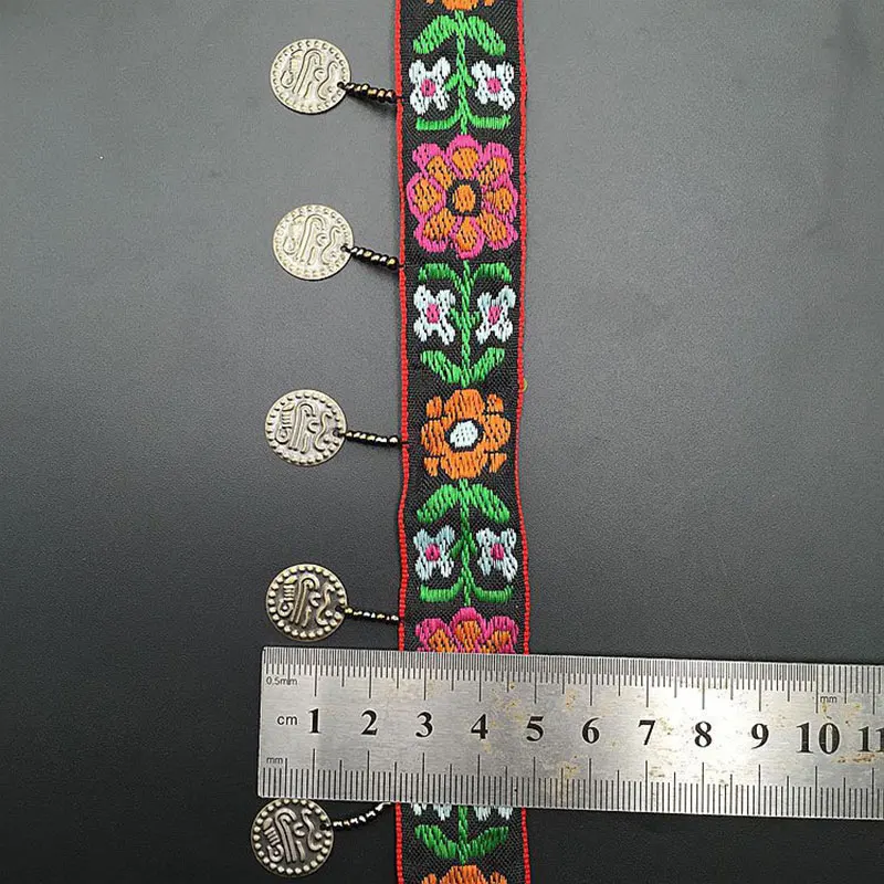 1 ярд Этническая Цветочная кисточка лента Швейные аксессуары отделка с