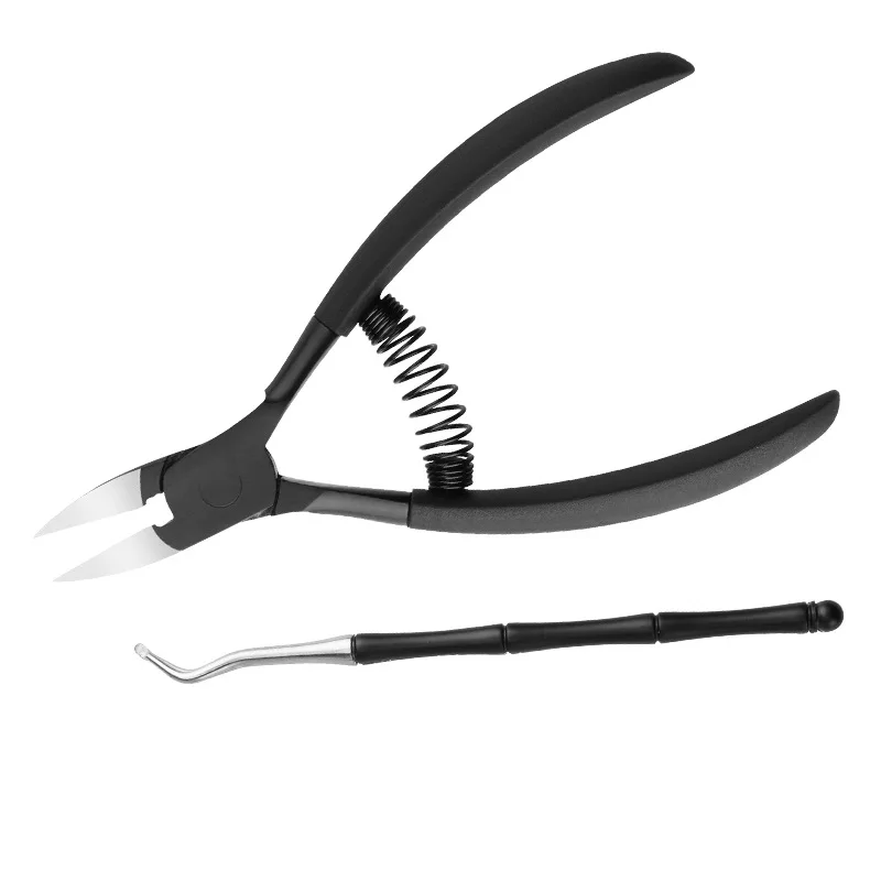 Набор для вросших ногтей черный набор Кусачка кутикулы резак по краям маникюрные