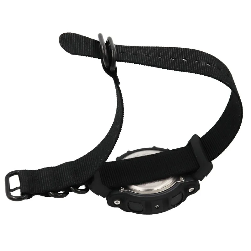 

Nylon Strap 18mm 20mm 22mm 24mm Watch Band NATO Canvas Watchband with 5 Rings Black Metal Buckle Replace Wristbands