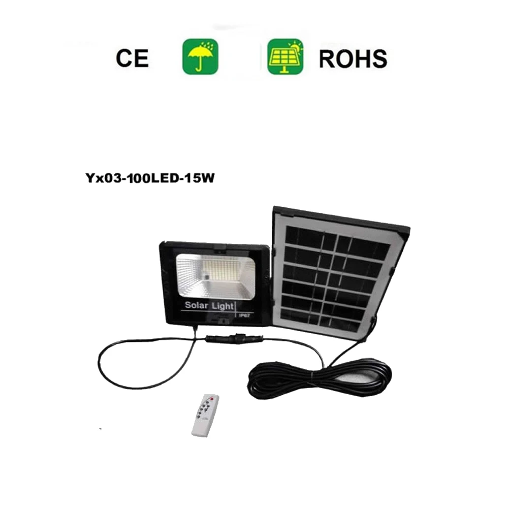 

solar light lamp floodlight Outdoor Street Waterproof Wall LED Power Street Garden Security Lamp indoor remote timer split cable