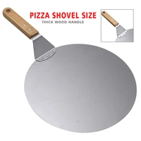 10 12 kitchen pizza peel shovel paddle round pancake pizza pie baking spatula tool wood handle large stainless steel