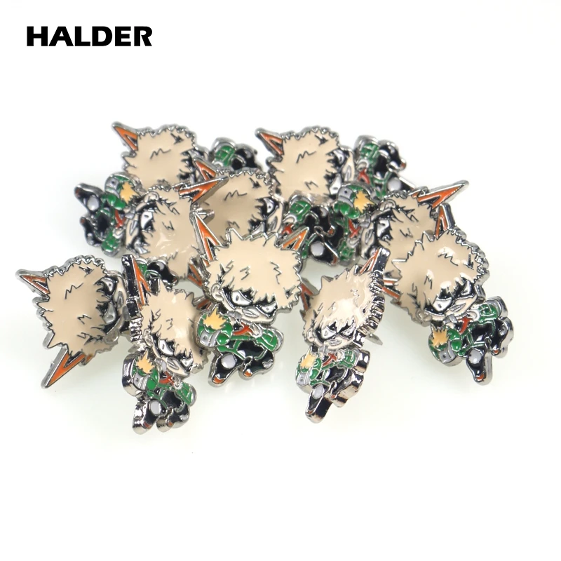 BR0051 аниме halder My Hero Academy металлические броши булавки на лацкан рюкзак ткань украшения значок ювелирные изделия аксессуары безделушки подарок