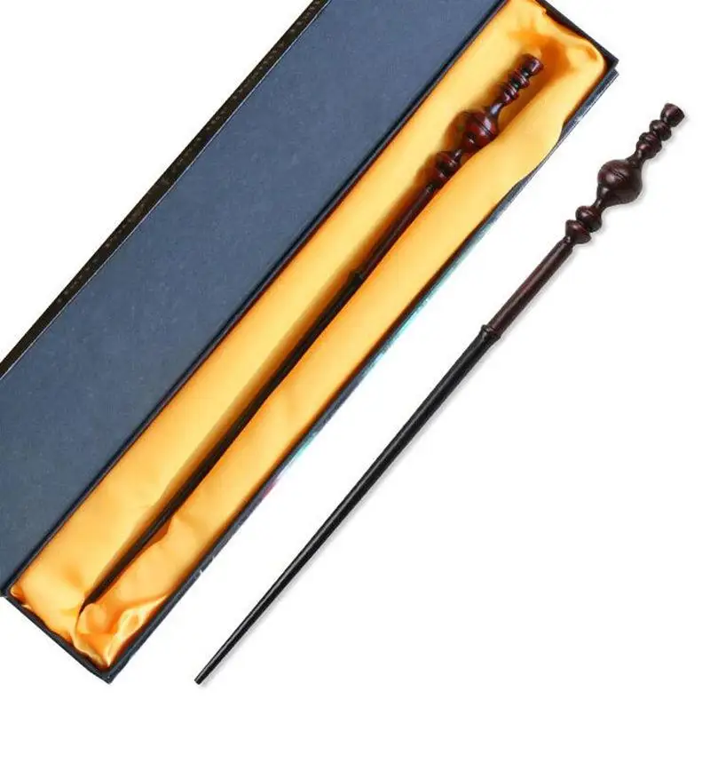 Colsplay potter Wand Волшебный металл/Железный сердечник старая волшебная палочка элегантная лента упаковка подарочной коробки - Цвет: Оранжевый