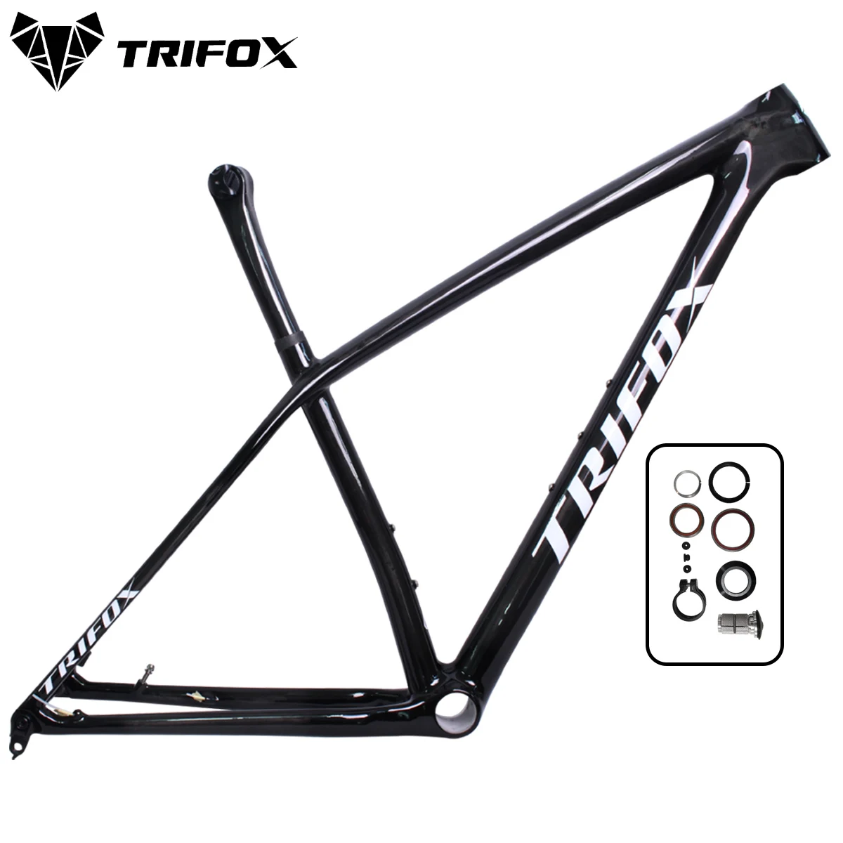 

2021, рама для горного велосипеда TRIFOX из углеродного волокна, 29er BB68, сквозная ось 148*12 мм, увеличивающая размер рамы BSA