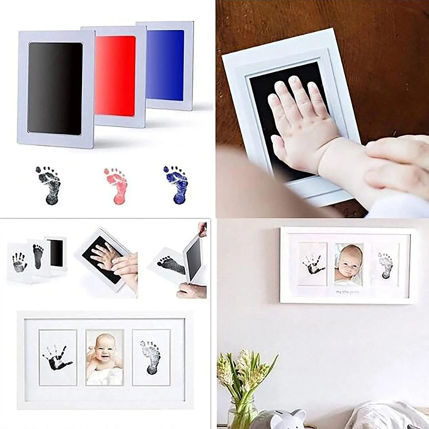 

Ink Pad for Baby Footprints Handprint No Touch Skin No Wash Newborn Handprint Stamp Pad Pet Paw Souvenir Support Dropshipping