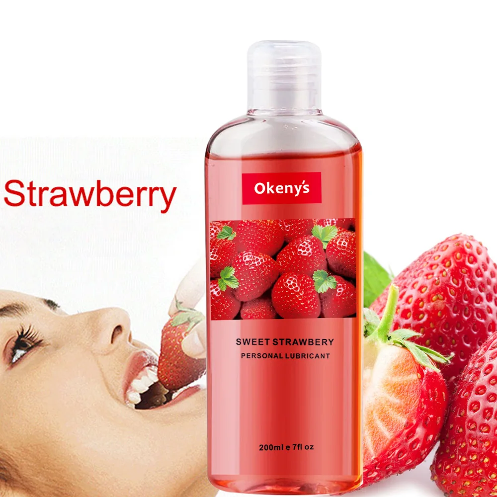 

200ml Strawberry Flavor Lubricant Strawberry Flavor Edible External Use to Help Lubrication