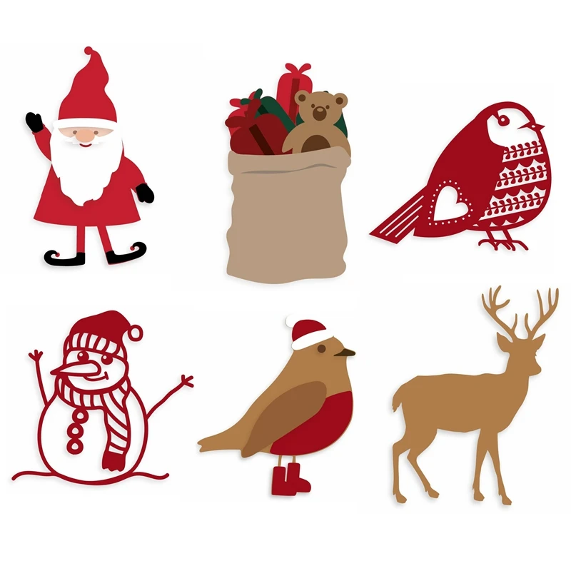 

Christmas Animals Metal Cutting Dies Xmas Animals Die Cuts For Card Making DIY Scrapbooking New 2019 Embossed Crafts Cards