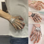 Новейший Шарм-браслет из нержавеющей стали в виде скелета на палец, ювелирные изделия для женщин и мужчин, призрак, коготь на Хэллоуин, готический палец, скелет, ювелирные изделия