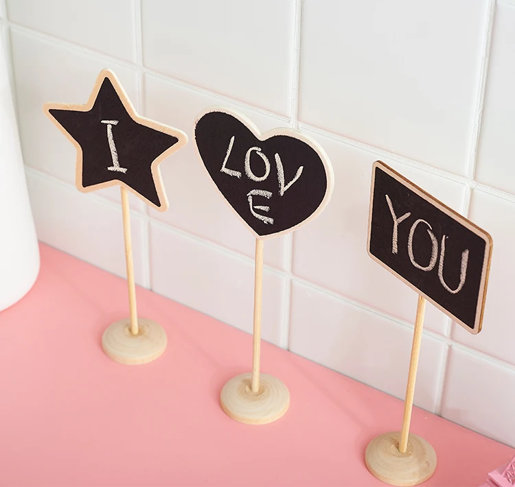 10 шт./компл. деревянная квадратная доска в форме сердца для свадебного торжества