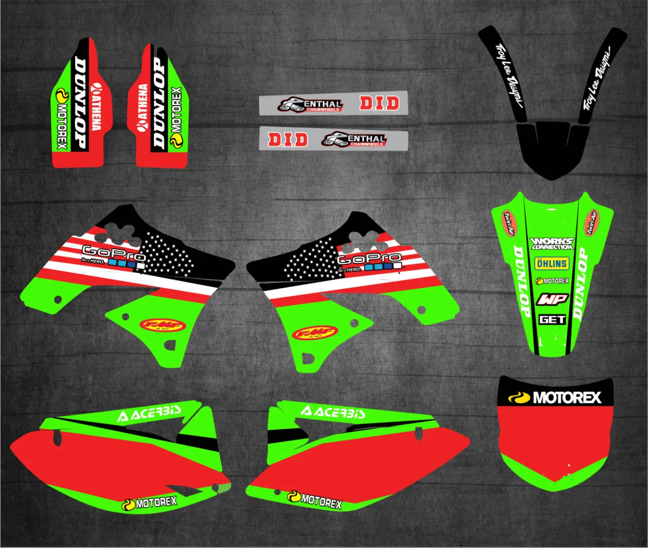 Персонализированные графические наклейки KXF 450/250 для Kawasaki KX250F KXF250 2009 2010 2011 2012 KX450F