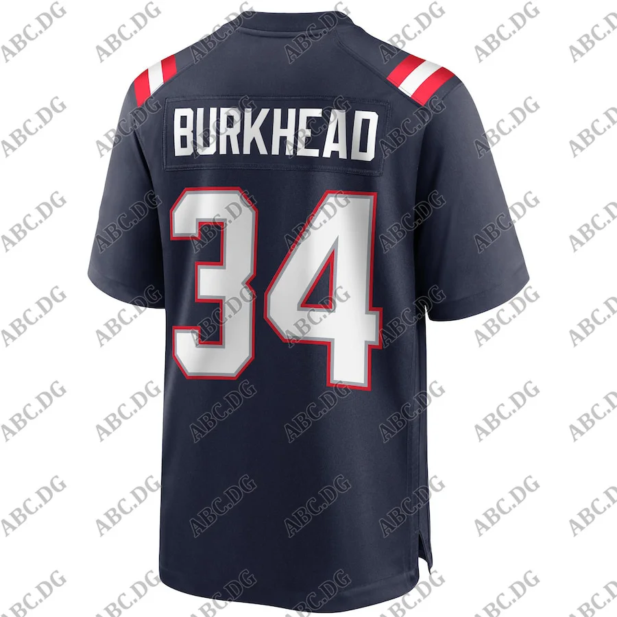 

Customized Stitch American Football Jersey Men Women Kid Youth New England Rex Burkhead Navy Game Jersey
