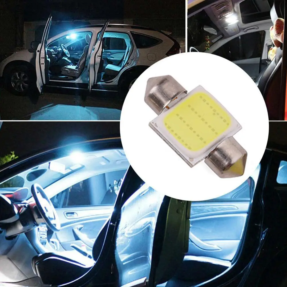 Светодиодные лампы C10W C5W 10 шт. для внутреннего освещения номерного знака 31 мм 36 39