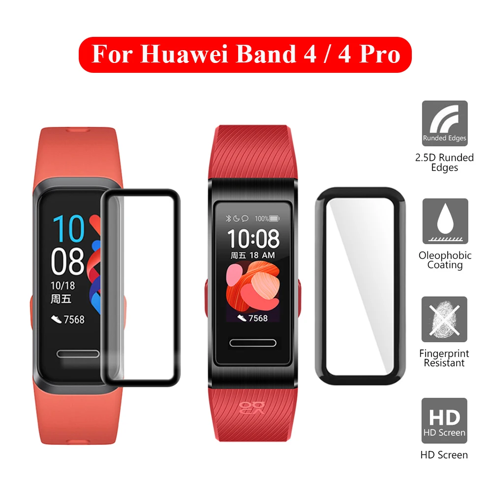 

Soft Protective Film For Huawei Band 4 3D Curved Edge Full Cover Screen Protector for Huawei Band 4 Pro HD Clear