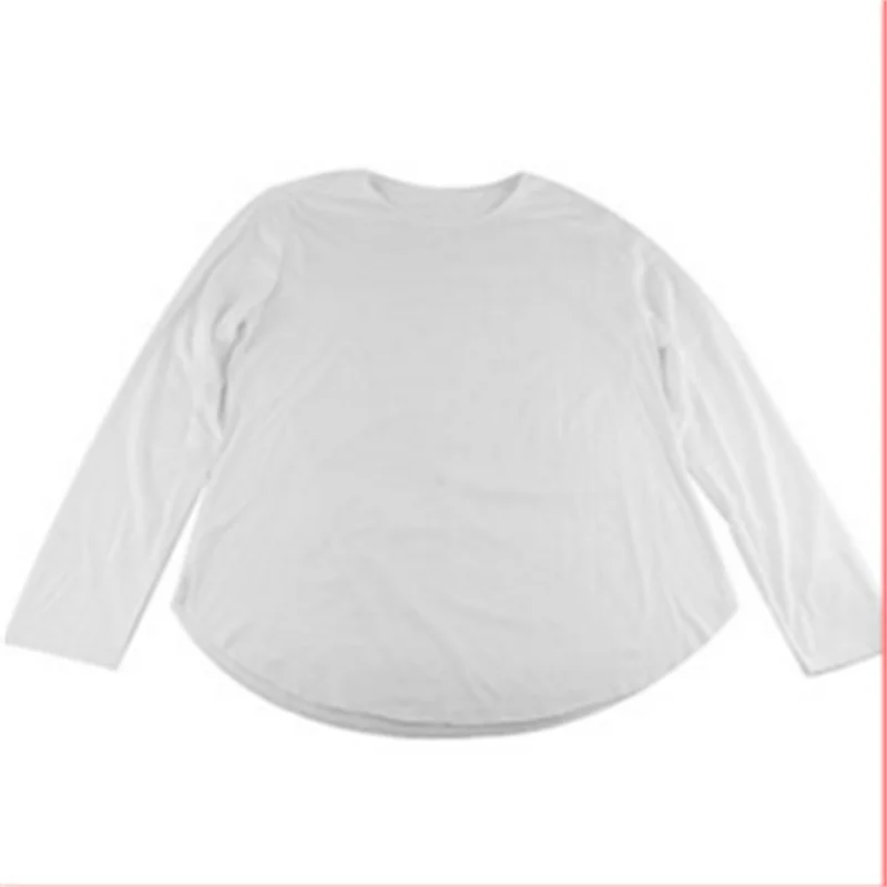 Модная весенне-осенняя Однотонная футболка Мужская с длинным рукавом