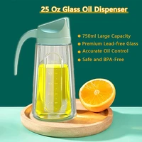 glass olive oil dispenser bottle automatic flip cap oil cruet leakproof spice rack organizer kitchen gadget sets accessories