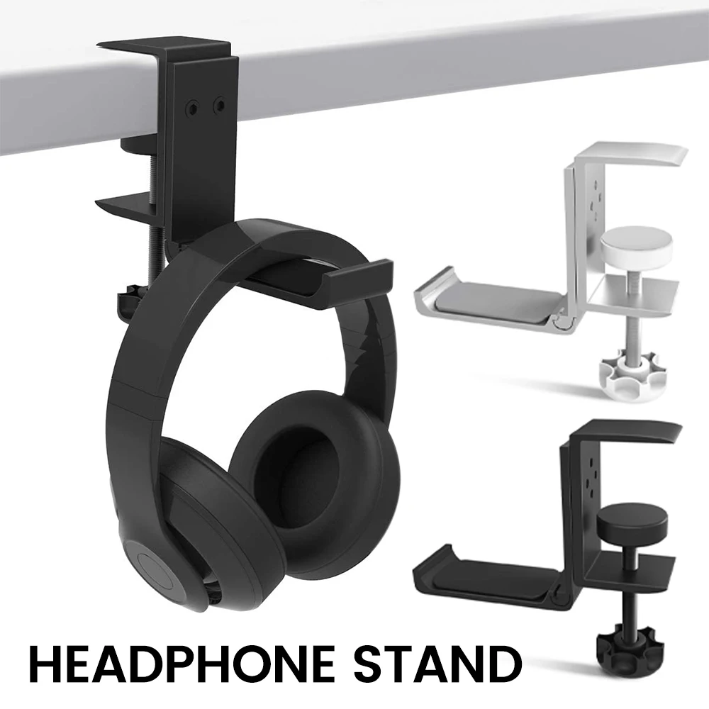 

Universal metal headphone holder, headphone table stand, gaming headset hanger with adjustable clip for headphones, bags