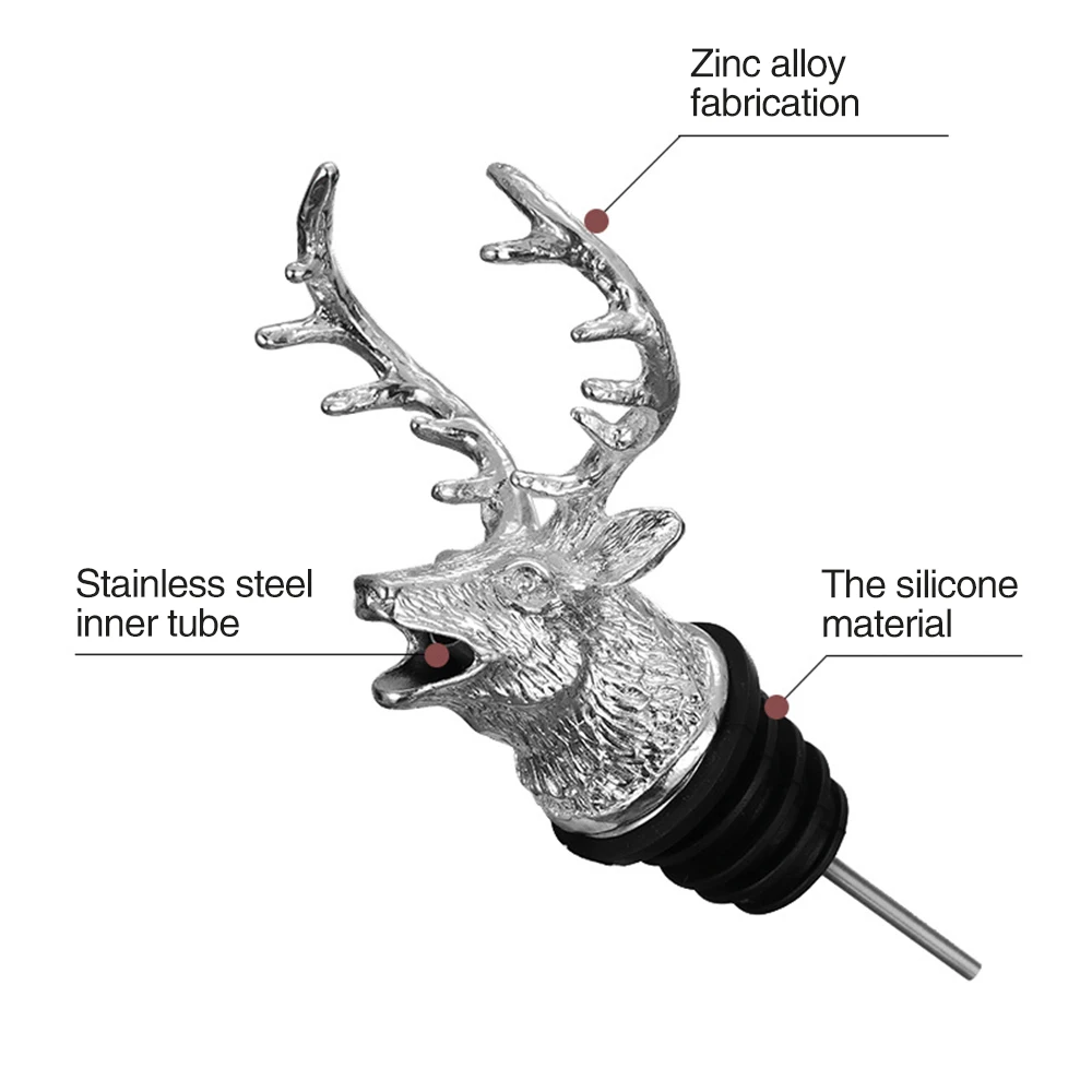 Столовая посуда цинковый сплав насадка для вина в виде оленя уникальные пробки