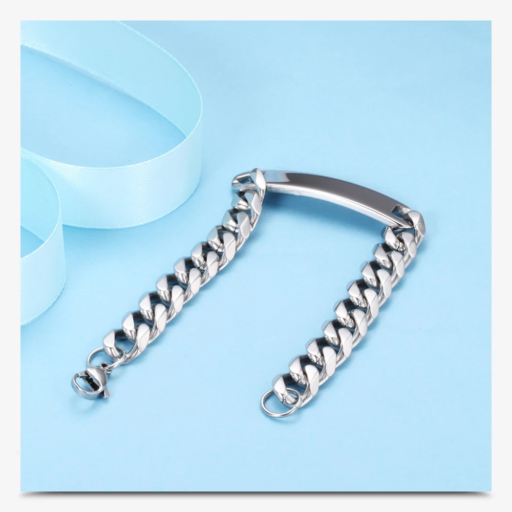 Браслет из нержавеющей стали мужской браслет на цепочке и звеньях модное