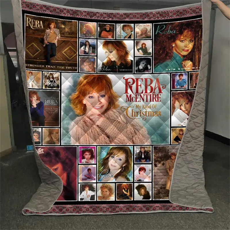 Трехмерное одеяло для женщин стеганое с рисунком певицы музыки в деревенском