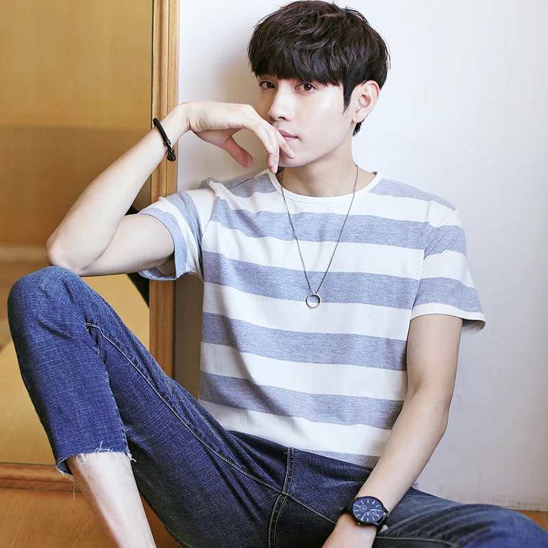

2021 fashion men's T-shirt slim and thin, customizable patterns2