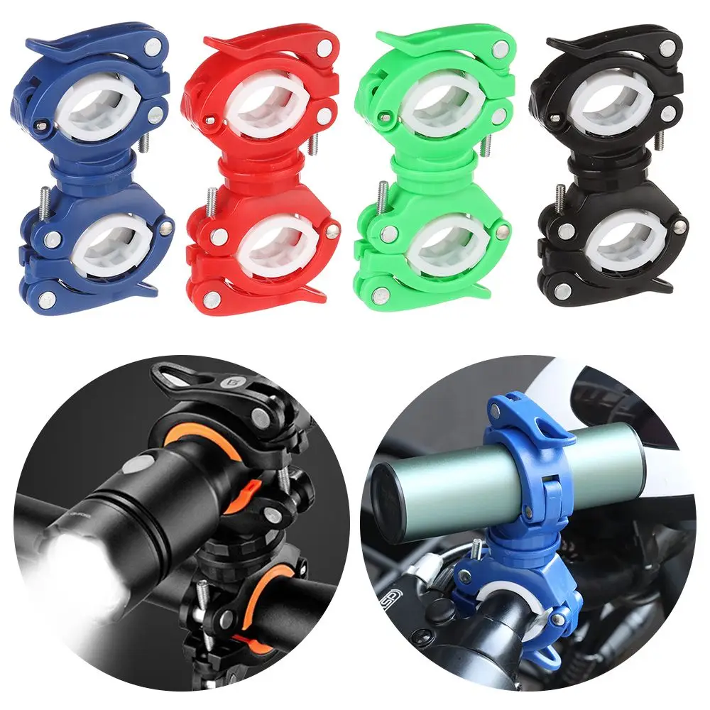 

360 Degree Cycling Clip Clamp Rotation Bike Flashlight Torch Mount LED Head Front Light Holder Clip Bicycle Accessories