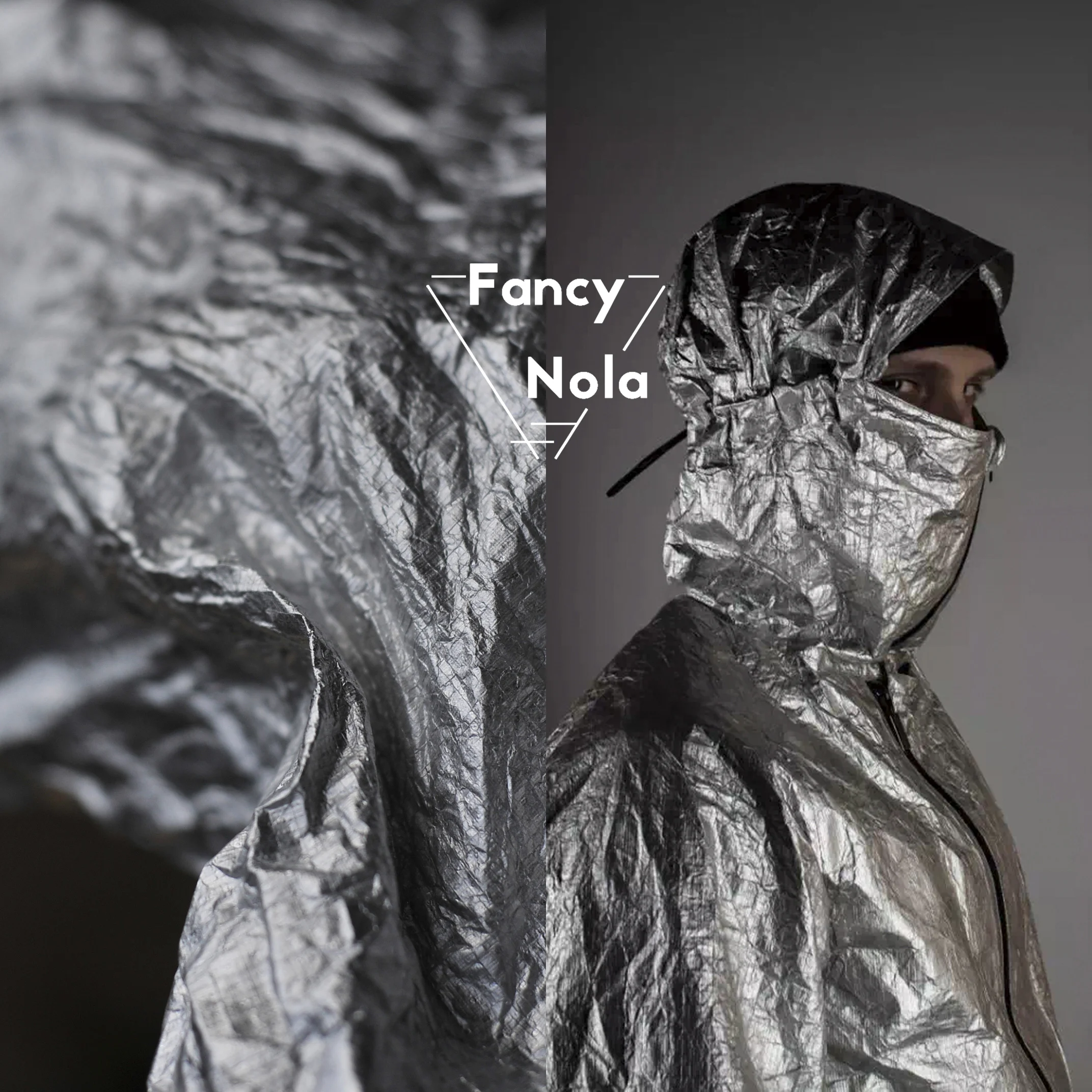 Устойчивая к разрыву Серебристая моющаяся бумажная ткань шириной 150 см