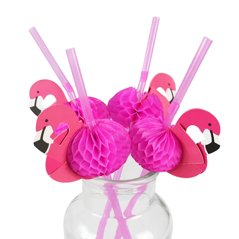 25 шт. Гавайский тропический зонтик Фламинго ананас одноразовые Коктейльные