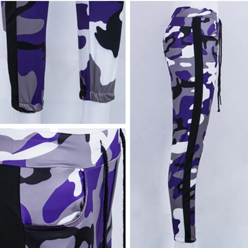 Новинка летние готические женские повседневные камуфляжные Джоггеры со