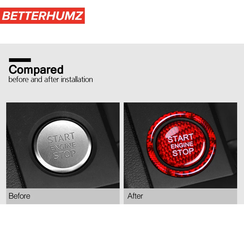 Автомобильная кнопка включения и остановки двигателя из углеродного волокна