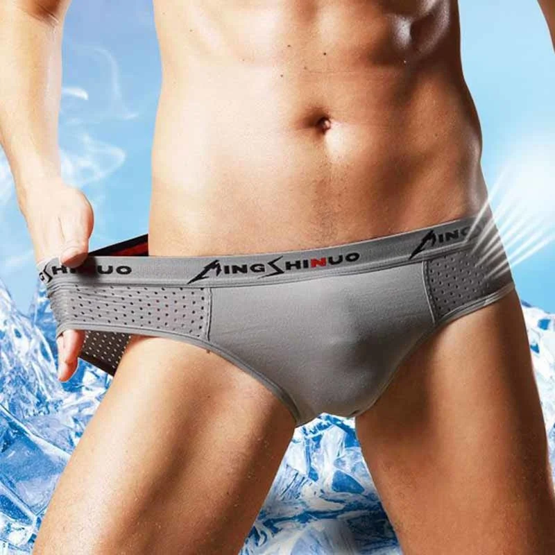 

Ice silk Modal panties mens underwears boxers holes mesh breathable men underwear briefs summer mens boxers shorts clothing