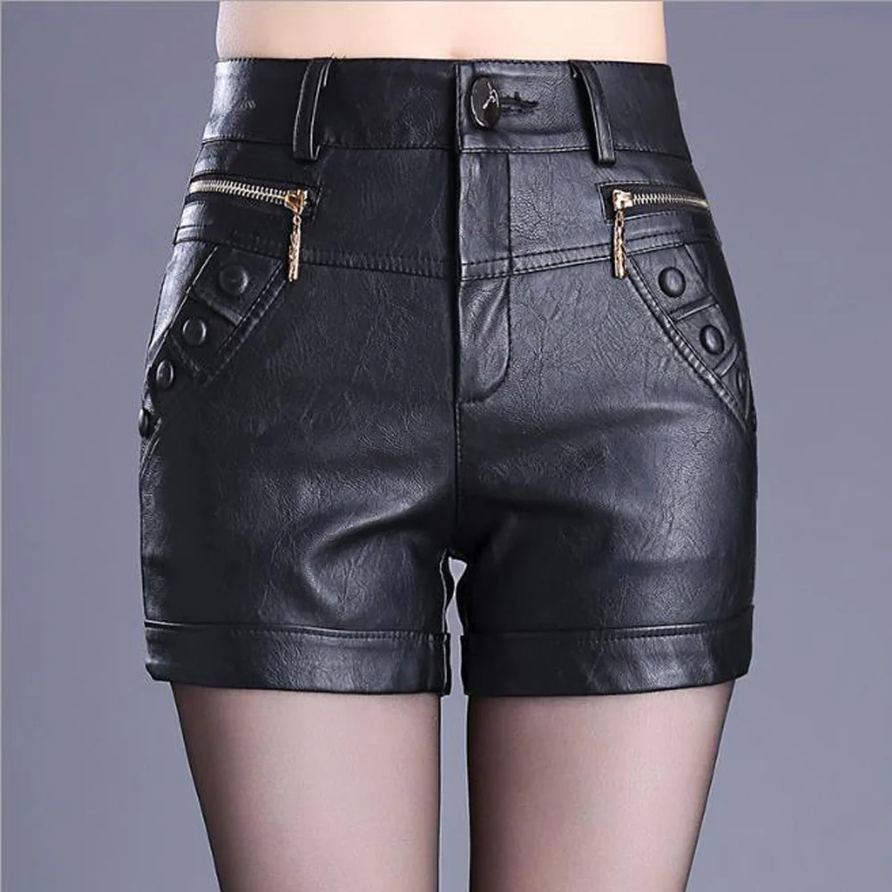 

Black Slim Gothic High Waist Shorts Women Summer Streetwear Cool Zipper Casual Punk Style Sexy Skinny Bandage Party Shorts