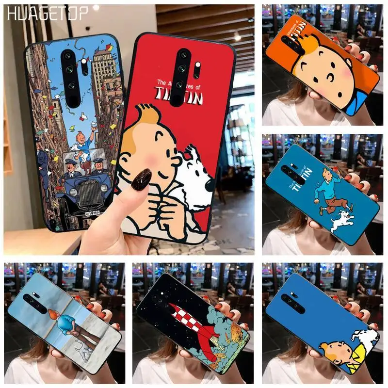 

HUAGETOP French classic cartoon The Adventures of Tintin Phone Case for Redmi Note 9 8 8T 8A 7 6 6A Go Pro Max Redmi 9 K20 K30