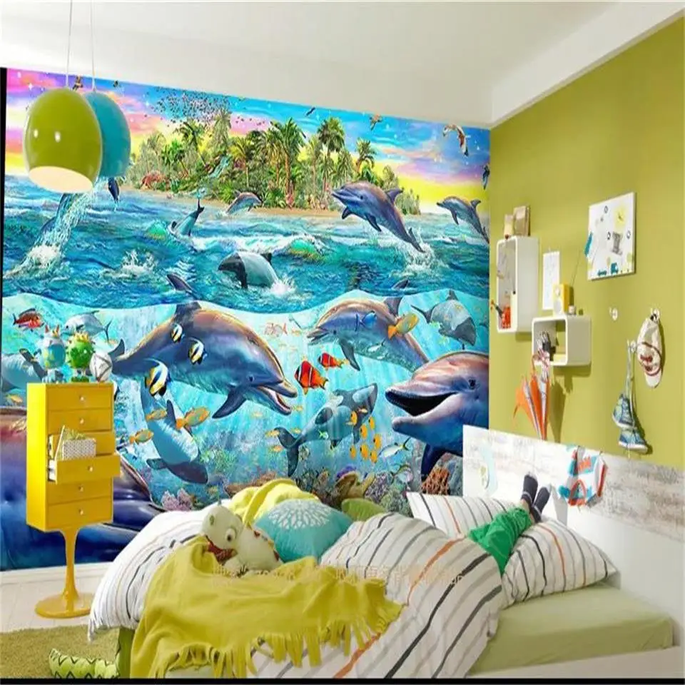 

custom 3d photo wallpaper living room bed room mural undersea paradise oil painting picture sofa backdrop wallpaper for wall 3d