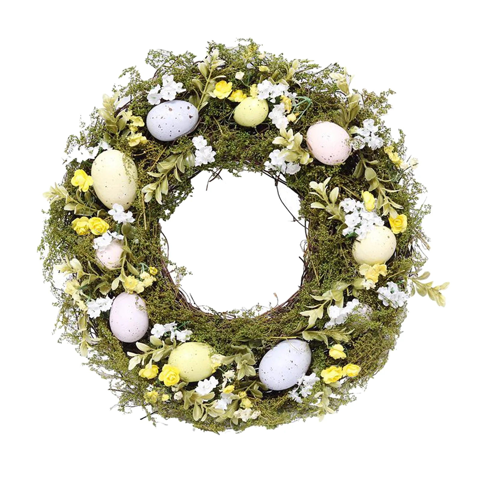 

1pc Collection Easter Egg Wreath 35cm Green Leaves Garland er Decoration