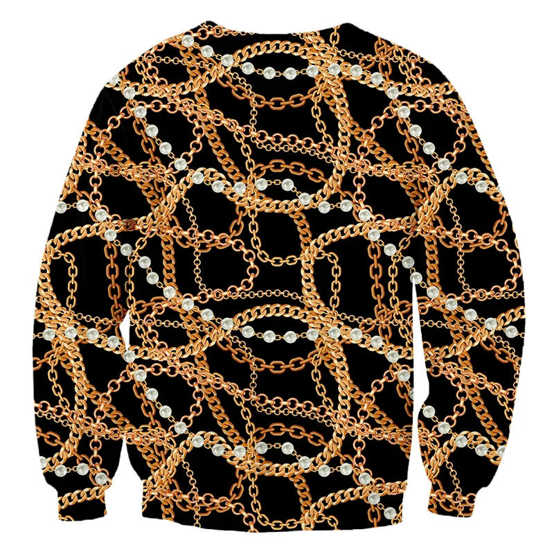 Свитшот IFPD в стиле барокко европейского размера роскошный пуловер с длинными