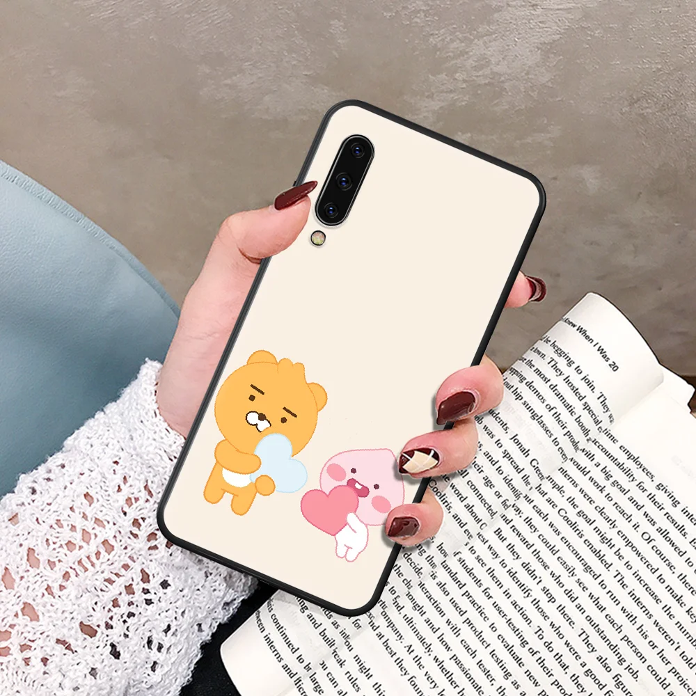 

Korean cartoon funny cocoa friend Phone Case For Samsung Galaxy A 5 7 8 10 20 20E 21S 30 30S 40 50 51 70 71 black Shell Pretty