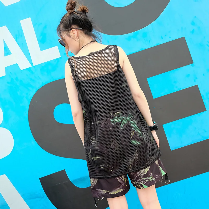 Шорты женские с принтом кленовых листьев свободные ботинки уличная одежда в