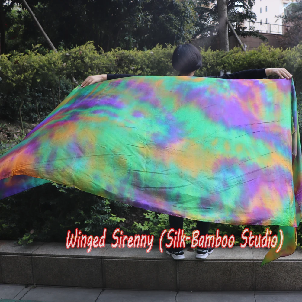Serenity tie dye 1 шт. 2 7 м * (3 ярда 45 дюймов) ручная роспись шелковая вуаль для танца живота