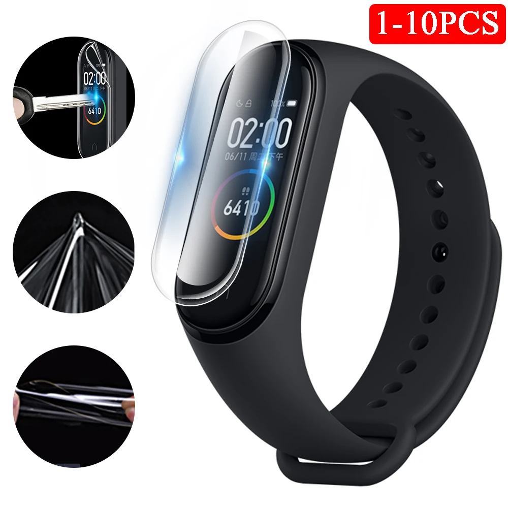 Защитная пленка для смарт браслета Xiaomi Mi Band 5 4 5/10 шт. полноэкранная защита