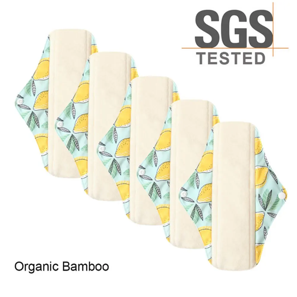 Многоразовые женские менструальные прокладки для полотенец 5 шт. бамбуковый