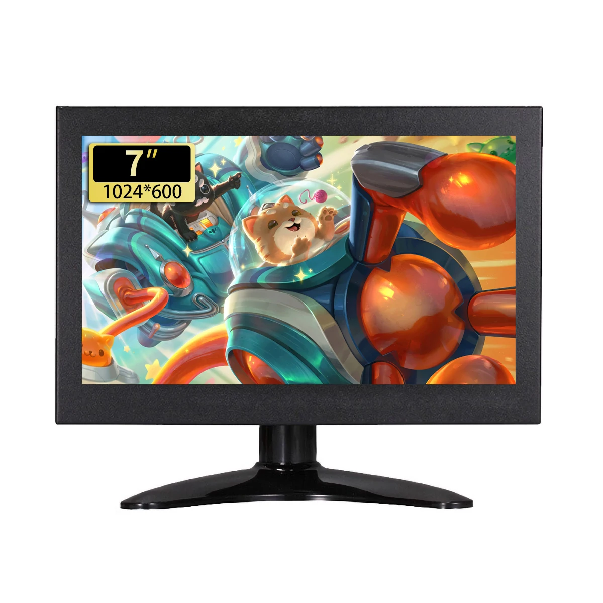 

7 Inch Monitor LCD monitor Full HD Display 1024x600 Portable monitor VGA/HDMI Black Metal Shell for PS3/xbox PC