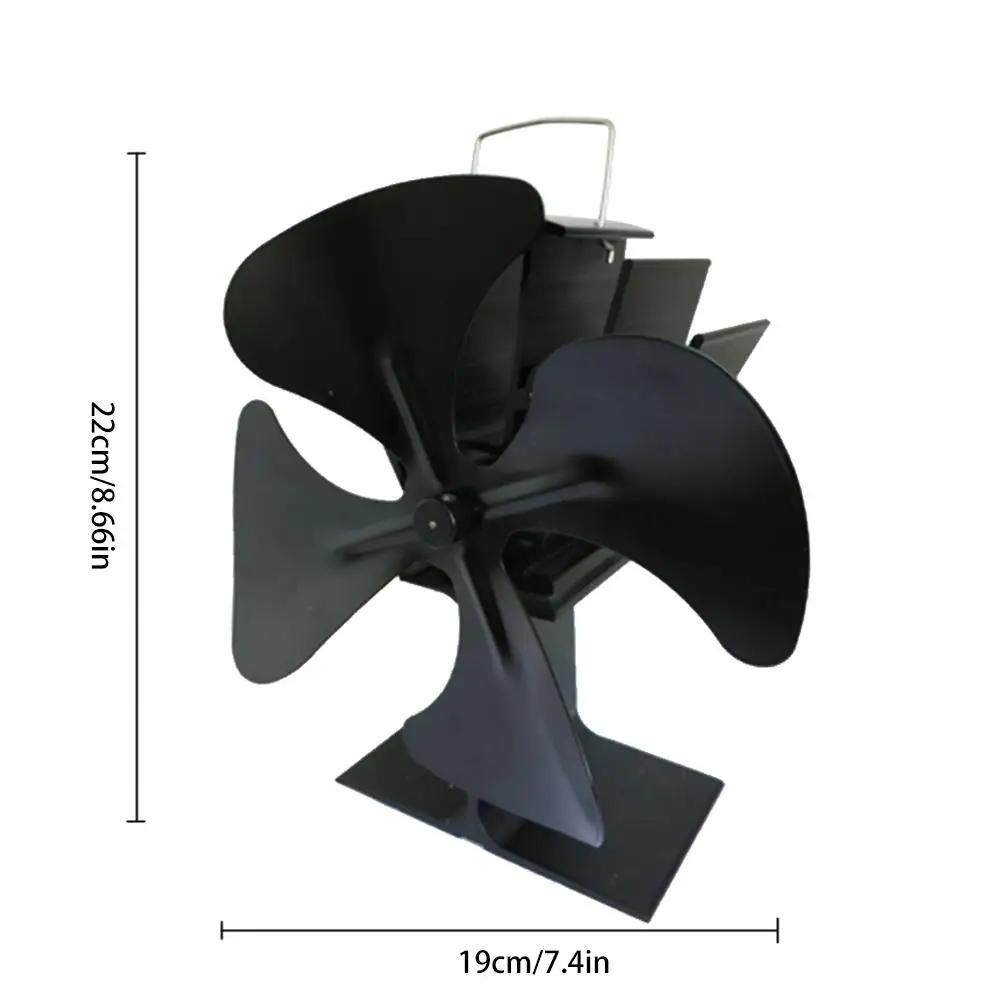 

Powered Stove Fan Fireplace Fan Heat Powered Komin Wood Burner Eco Fan Friendly Quiet Home Efficient Heat Distribution