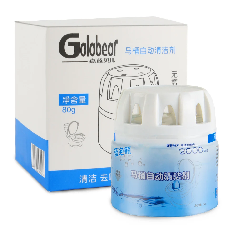80g Вспенивающие очистители Autoile автоматический очиститель для туалета Magic Flush Bottled Helper Blue Bubble Amazing - Тип аромата: 80g