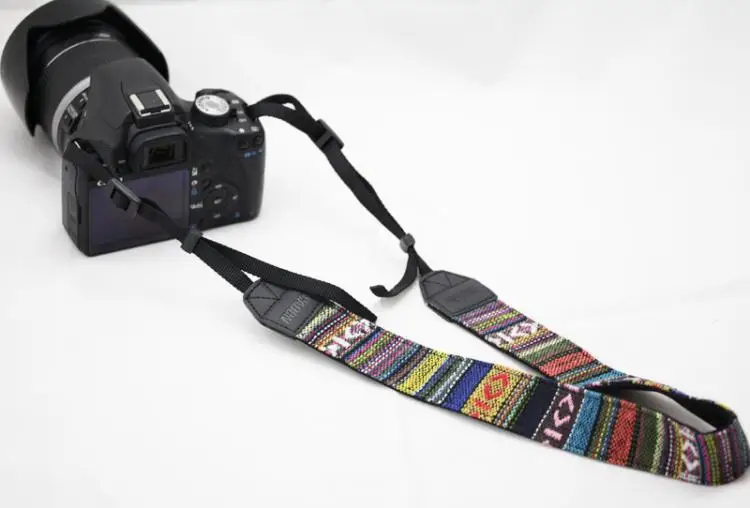 Винтажный нейлоновый ремень для камеры прочный шейный в стиле хиппи Nikon D7200 Canon Sony