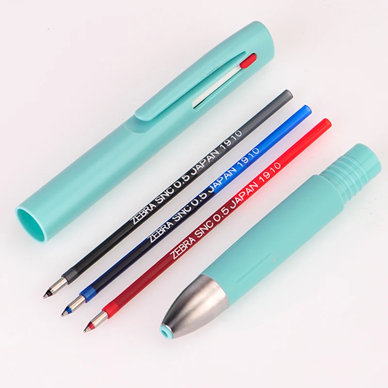 Японская шариковая ручка ZEBRA трех цветов многофункциональная три в одном B3A88