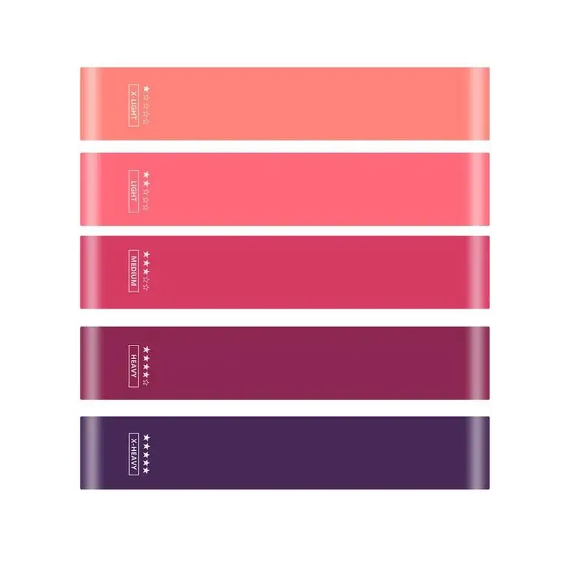 

5 Sets of New Gradient Tension Band Fitness Resistance Band Strength Training Elastic Band Latex Tension Band Yoga Supplies